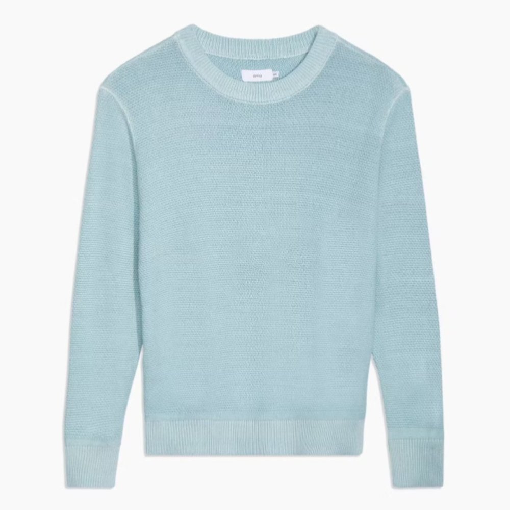 Onia Cotton Pigment Dye Sweater Hazy Cloud